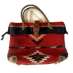 Stacy & Laurie McFadin Red Navajo Blanket Wool Pur